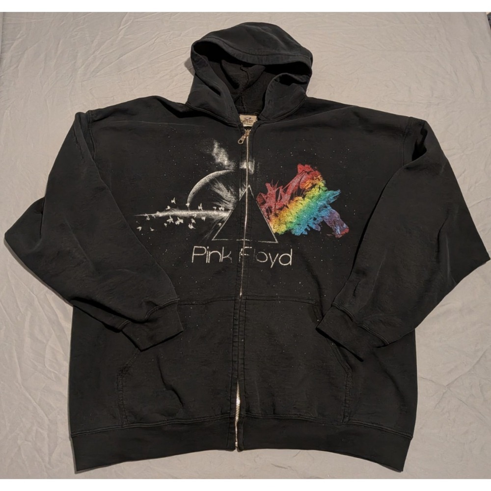 Pink Floyd Hoodie 2XL Liquid Blue Black Hoodie Dark Side of the Moon Vintage